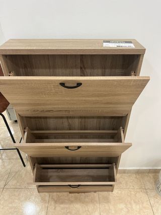 Zapatero 3 cajones madera