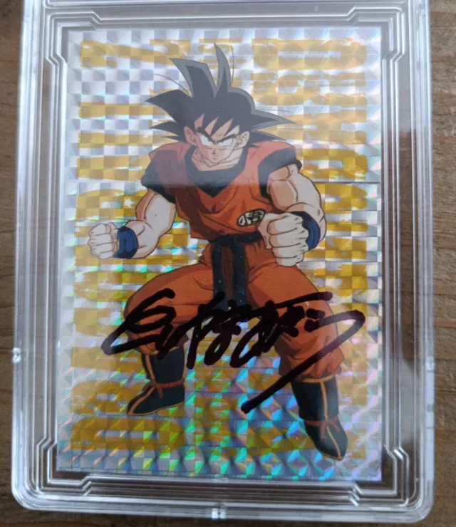 Carta di Cromo Dragon Ball Z autografata