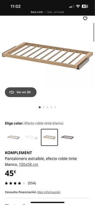 Pantalonero Ikea Armario Pax premium 100cm