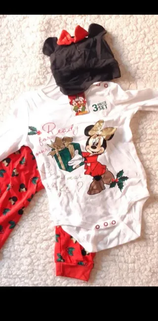 Set Natale Minnie Mouse 3 Pezzi