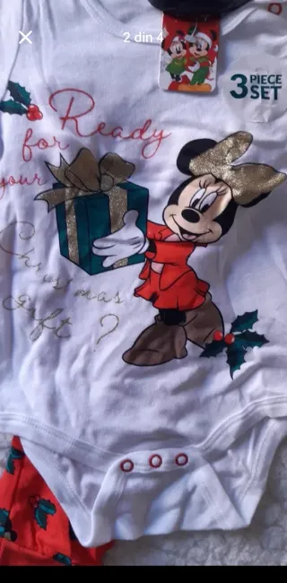 Set Natale Minnie Mouse 3 Pezzi