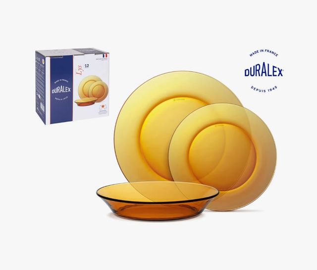 DURALEX Vajilla Lys 12 piezas Ámbar