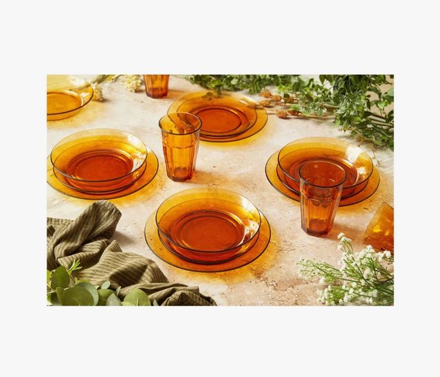 DURALEX Vajilla Lys 12 piezas Ámbar