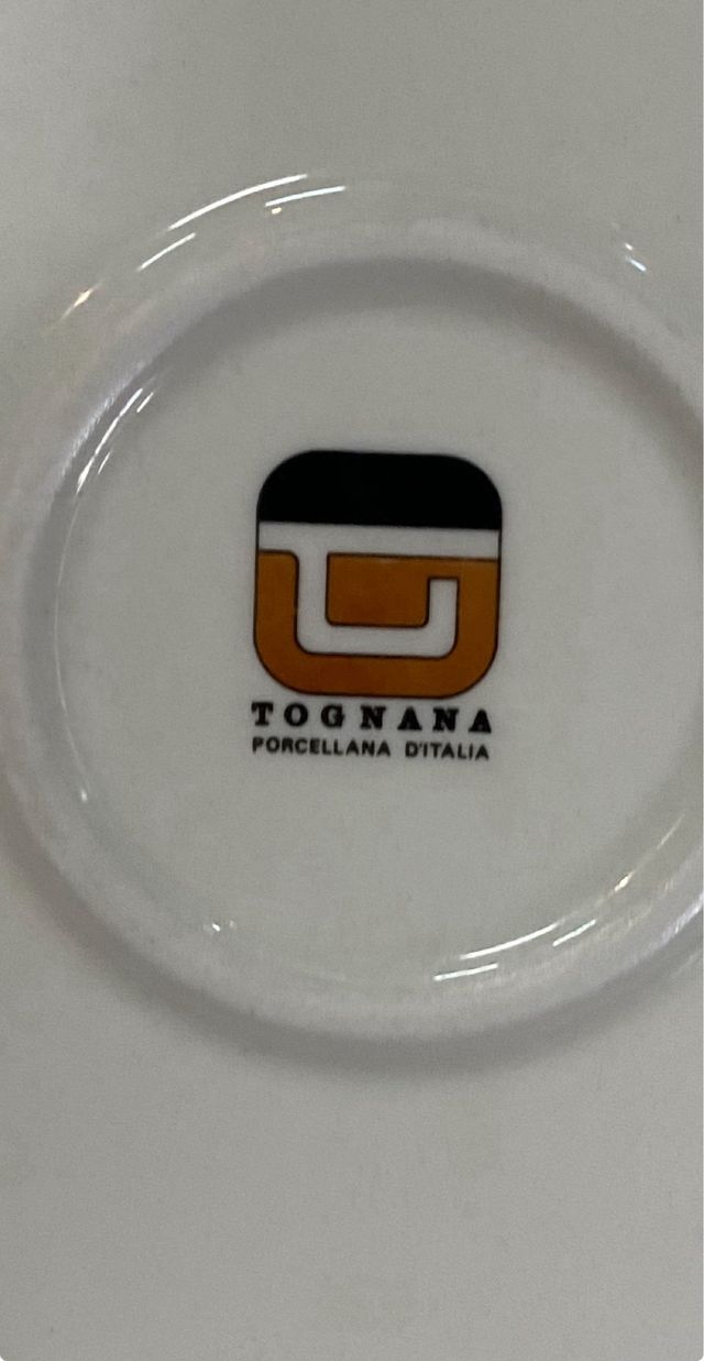 Piatto in porcellana grande 29cm decorato Tognana