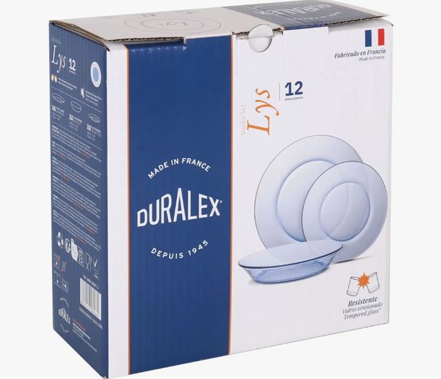 Vajilla Duralex Lys 12 piezas Vidrio Azul