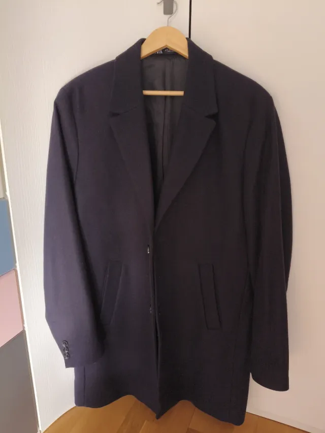 Abrigo paño azul Marino