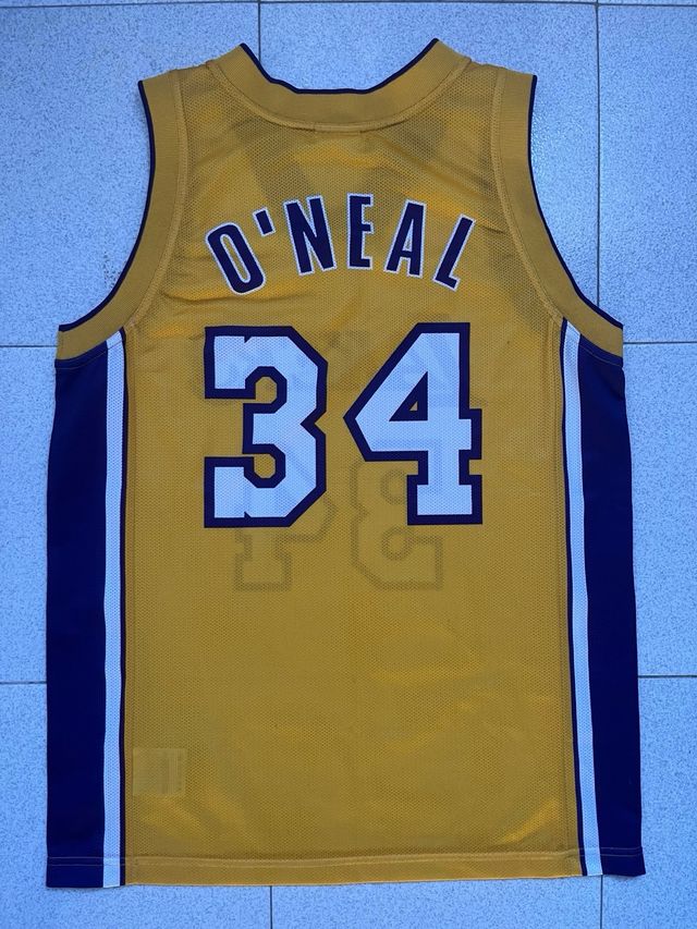 Camiseta amarilla y púrpura NBA Lakers 34 O’Neal M