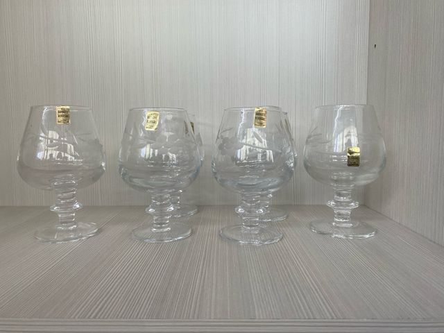 6 Calici in cristallo da liquore