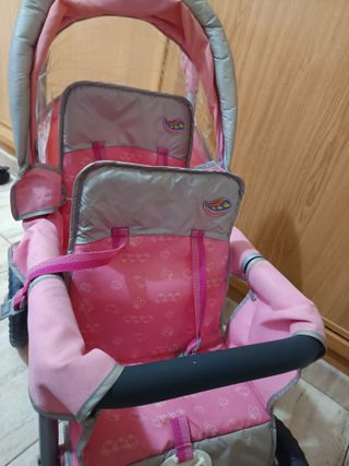 Carrito Gemelar Baby Born Rosa