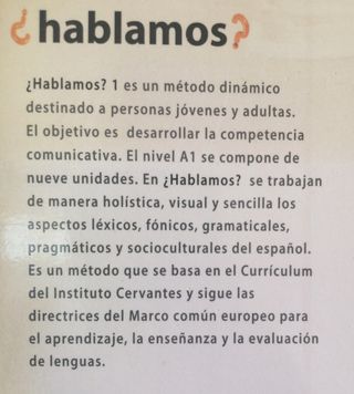 ¿HABLAMOS? Curso de español 1 A1+