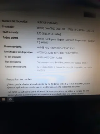 Torre Ordenador Fujitsu Negra