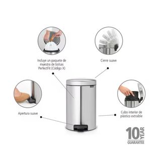 Cubo basura pedal Brabantia 12L