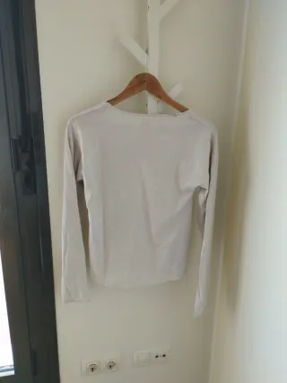 Camiseta manga larga beige