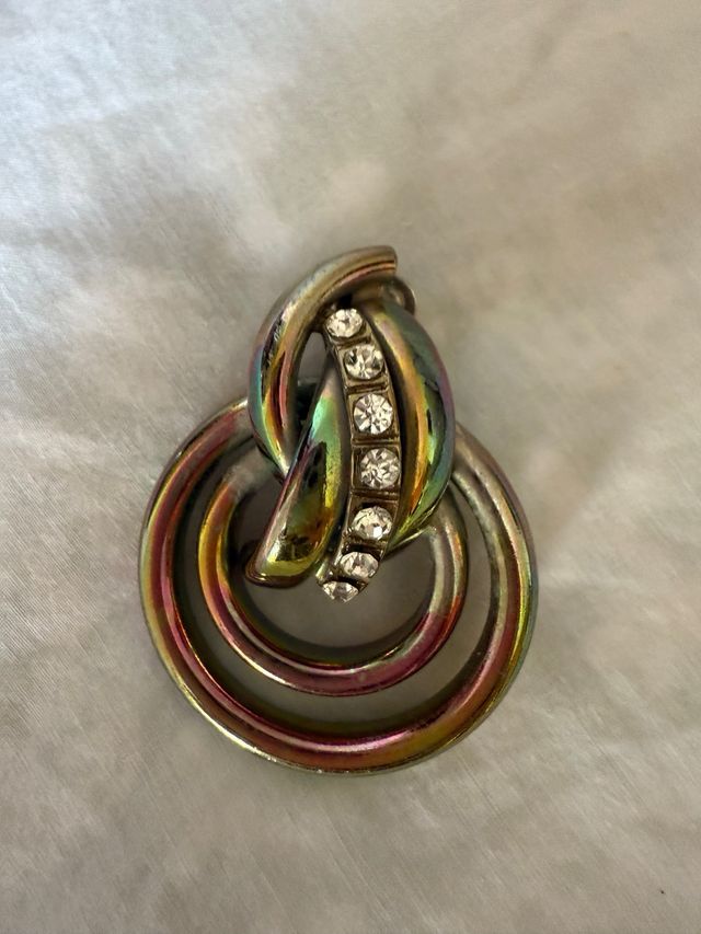 Pendientes Grandes Irisados Dorados