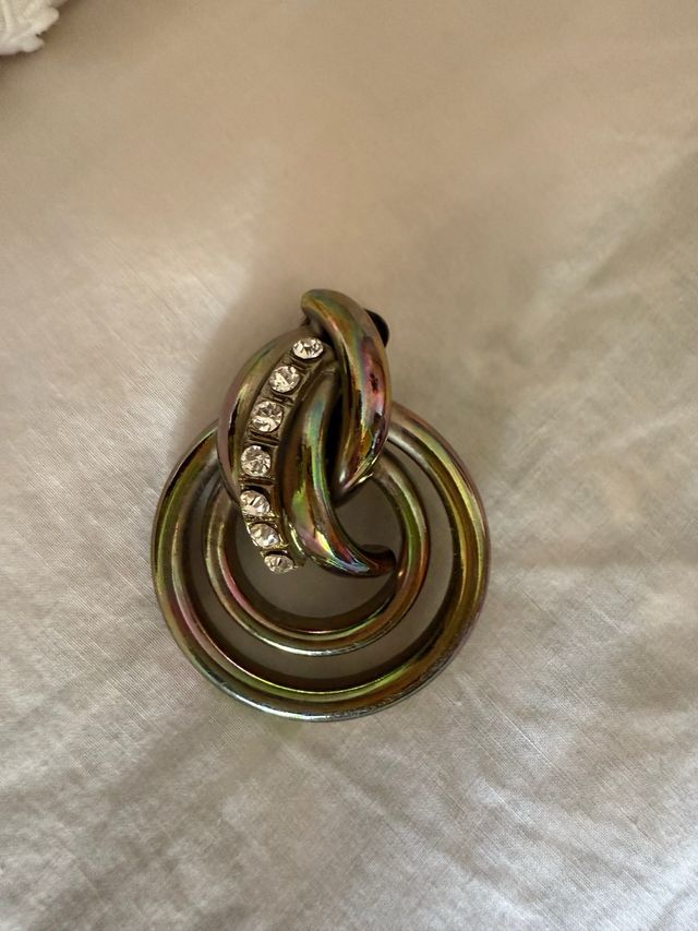 Pendientes Grandes Irisados Dorados