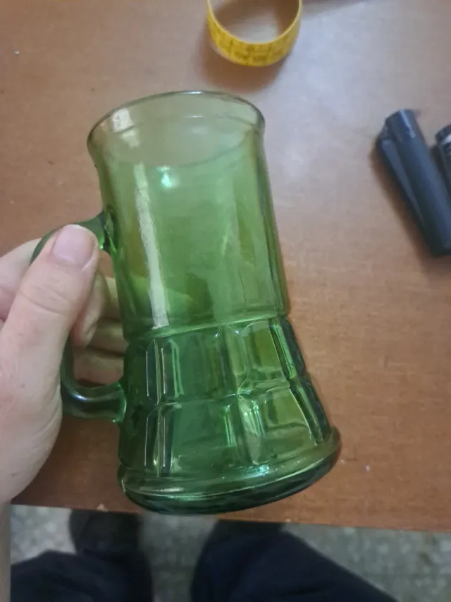 12 vasetti in vetro verde Duralex