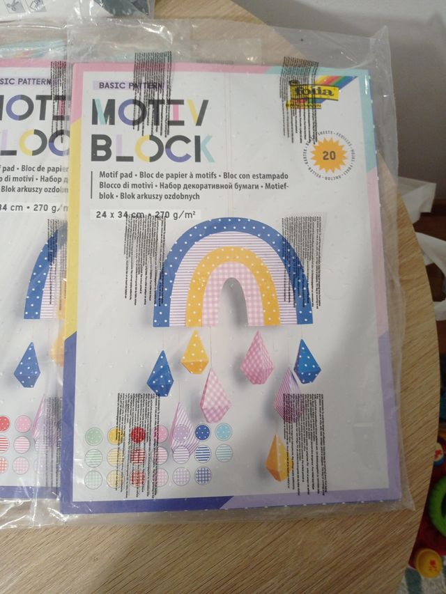 Lote 5 unidades Bloc de Papel Decorativo Motivos