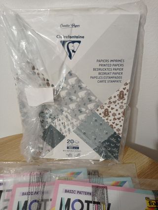 Lote 5 unidades Bloc de Papel Decorativo Motivos