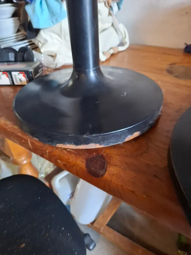 Mesa redonda negra terraza/bar