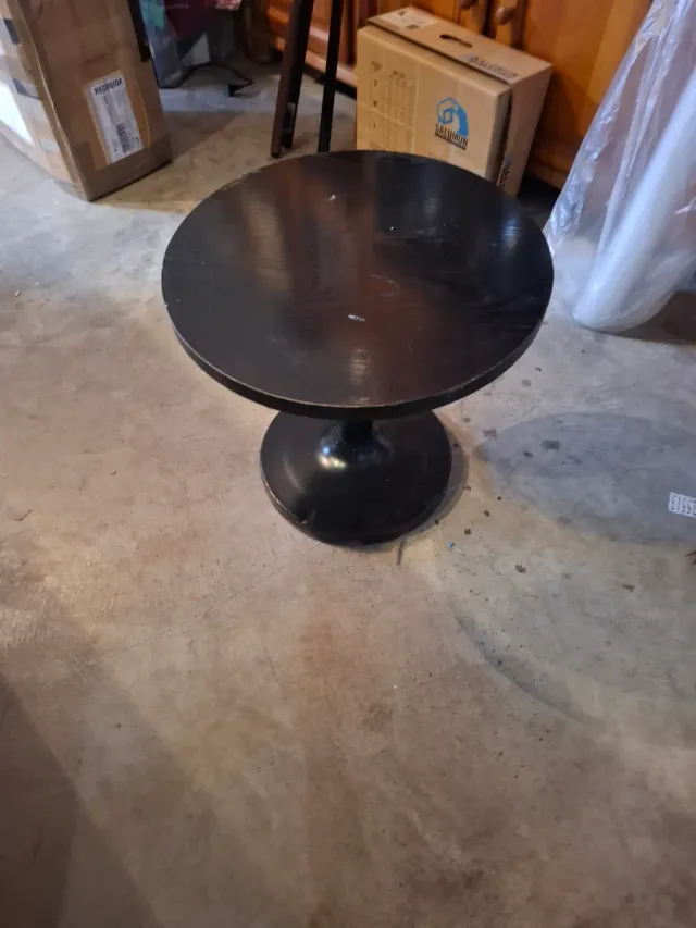 Mesa redonda negra terraza/bar