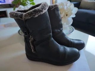 Botines de Piel Negro con Forro