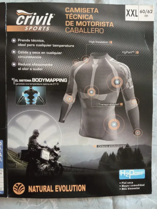 Camiseta técnica motorista Crivit XXL