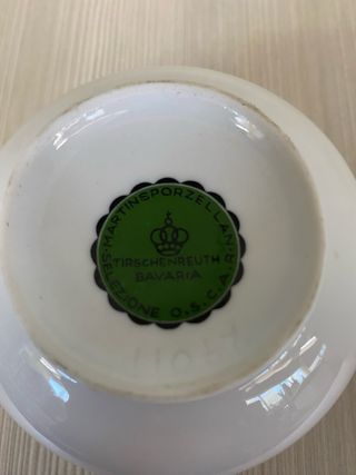 Zuccheriera Bavaria Porcellana Fiori Viola Bianco