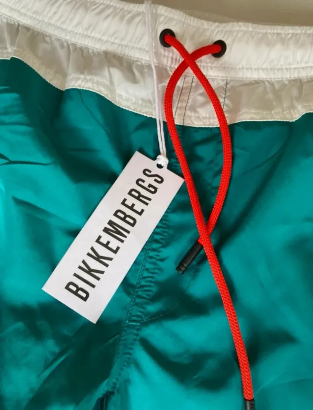 Bañador Bikkembergs Teal y Blanco