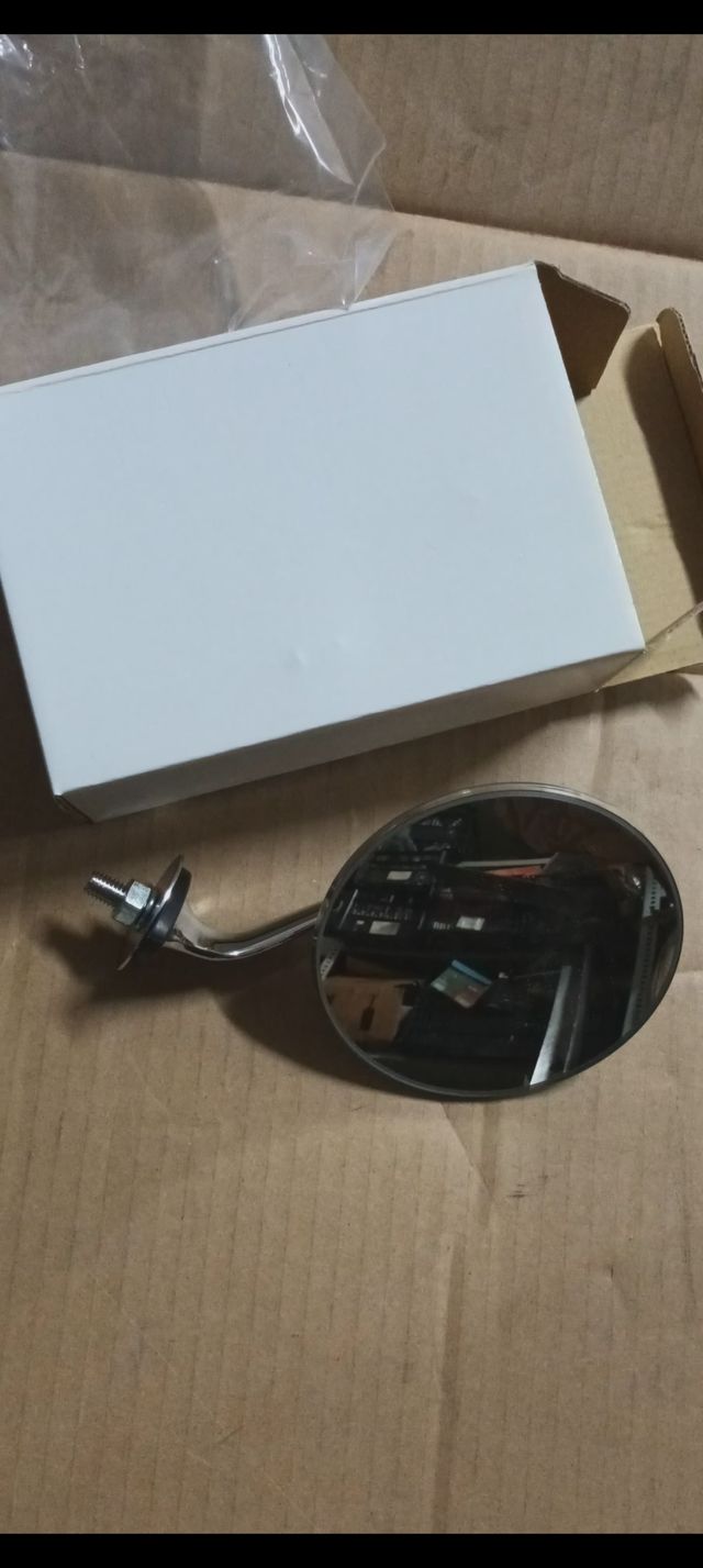 Espejo Retrovisor Cromado Lucas Aleta Izquierda