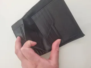 Cartera Montblanc Negra Perforada