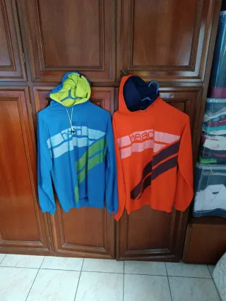 2 Felpe Head Blu e Arancione , misura L