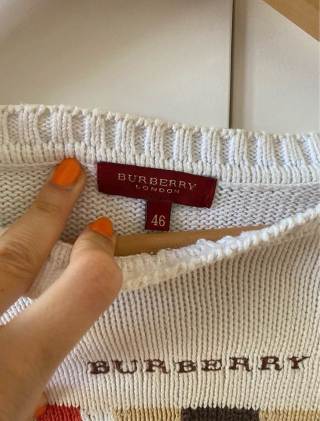 Jersey Burberry Multicolor Blanco