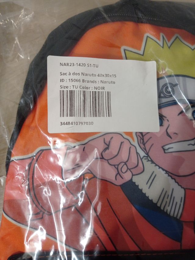 Mochila Escolar Naruto neuva sin estrenar 40x30x15