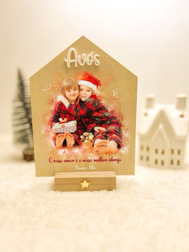 Placa personalizada com foto