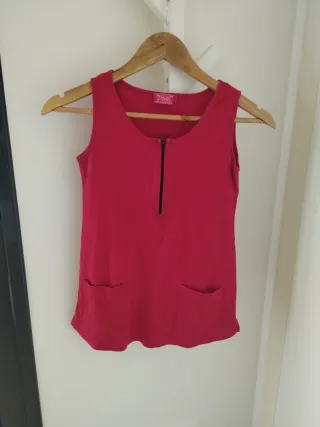 Camiseta Yogi sin mangas cremallera M