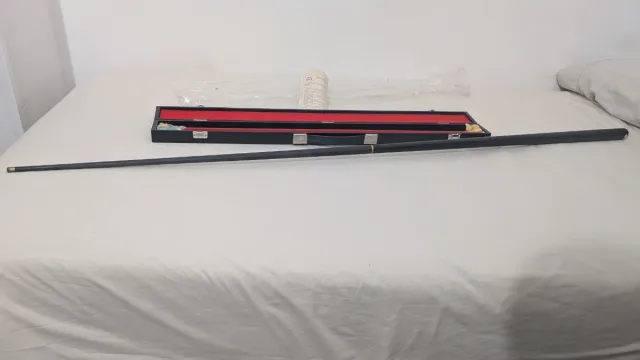 Taco Fibra Carbono 16 oz billar + Maletín + Extras