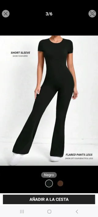 Enterizo pierna ancha negro