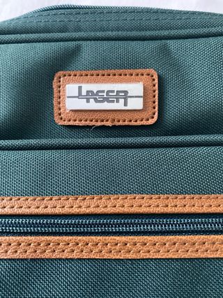 Borsa Laser unisex verde e marrone