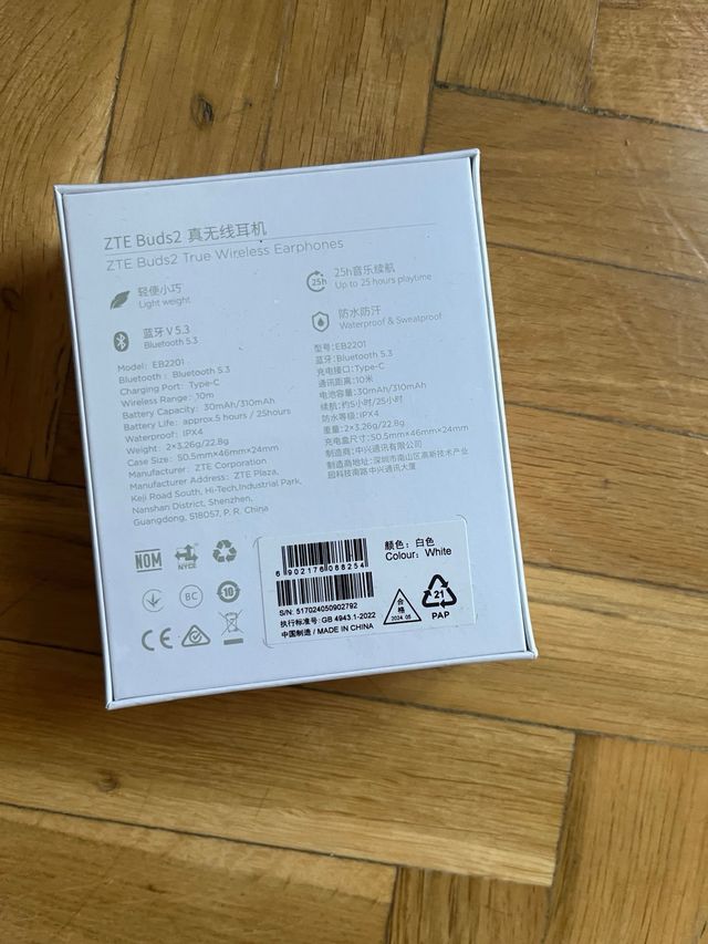 ZTE Buds2 True Wireless Bluetooth Earphones