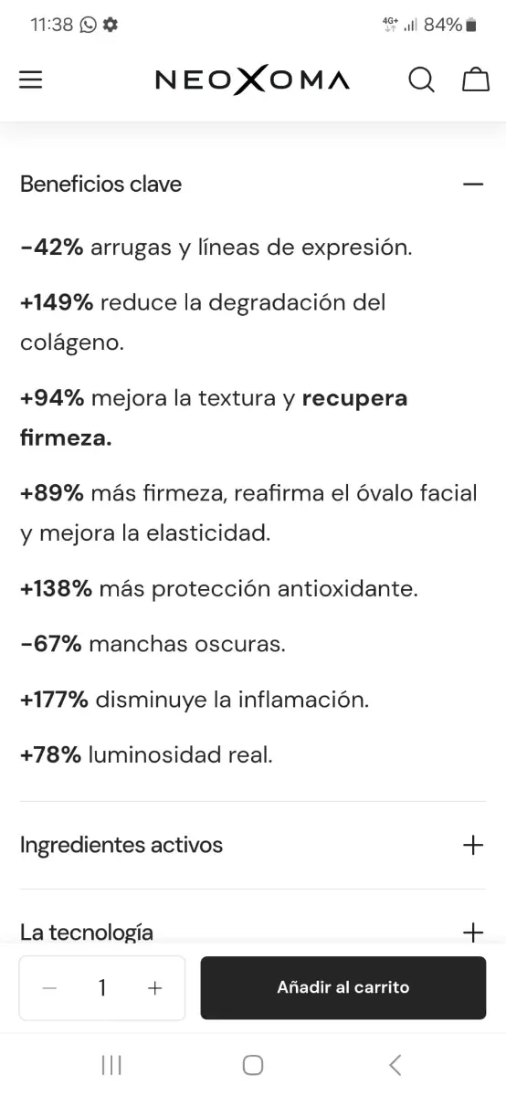 NEOXOMA Serum Ultra Rejuvenecedor 30ml