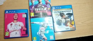 Lote 3 Juegos PS4: FIFA 19, FIFA 20, Overwatch