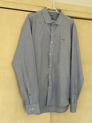 Camisa azul de topos Moto Bike