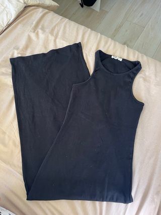 Vestido largo negro Pull&Bear Talla M