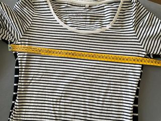 Set 2 magliette a righe bianco e nero manica lunga