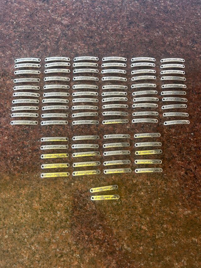 Placa El Mejor Papá 44x10 mm