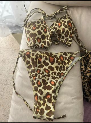 Bikini brasileño estampado animal print