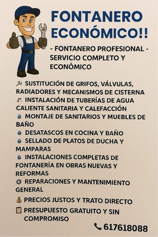 Fontanero profesional Barcelona y provincia