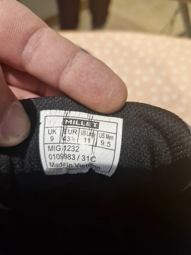Calzado Montaña Millet Talla 43.5 Gris/negro