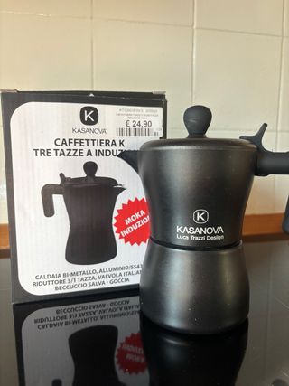 Caffettiera Kasanova 3 tazze induzione nera