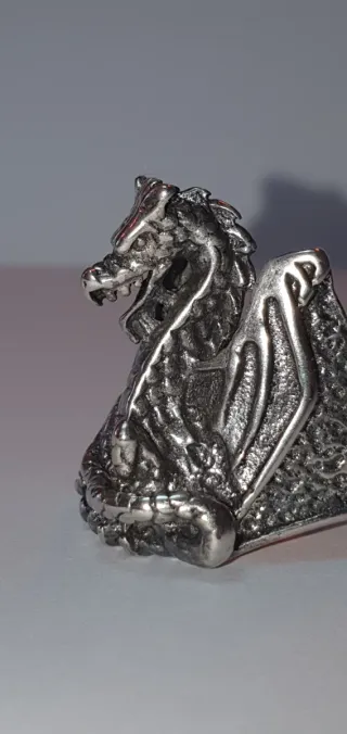 Sello Plata Dragón artesanía años 80